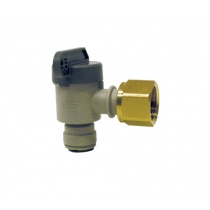 John Guest 3/8x 1/2 bsp ELBOW STOP VALVE ( PISVBTC1214 )