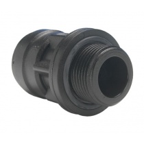 John Guest Straight Adaptor – BSP Thread 18mm x 1/2 BLACK ( PM011814E )