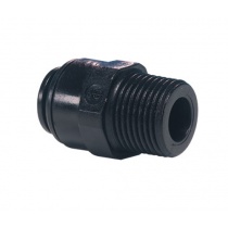 John Guest Straight Adaptor – BSPT Thread 8mm - 1/4 BLACK (PM010802E)
