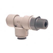 John Guest Swivel Male Run Tee – NPTF Thread 3/16 / 1/8 (PI110621S)