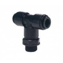 John Guest Swivel Tee – Centre Leg BSP Thread 8mm - 1/8 BLACK (PM100811E)