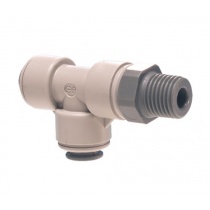 John Guest Swivel Male Run Tee – BSPT Thread 1/2 / 1/2 (PI111604S)