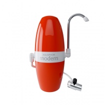 Counter-top water purifier AQUAPHOR Modern with diverter for threated faucet (Ver.2) Orange
